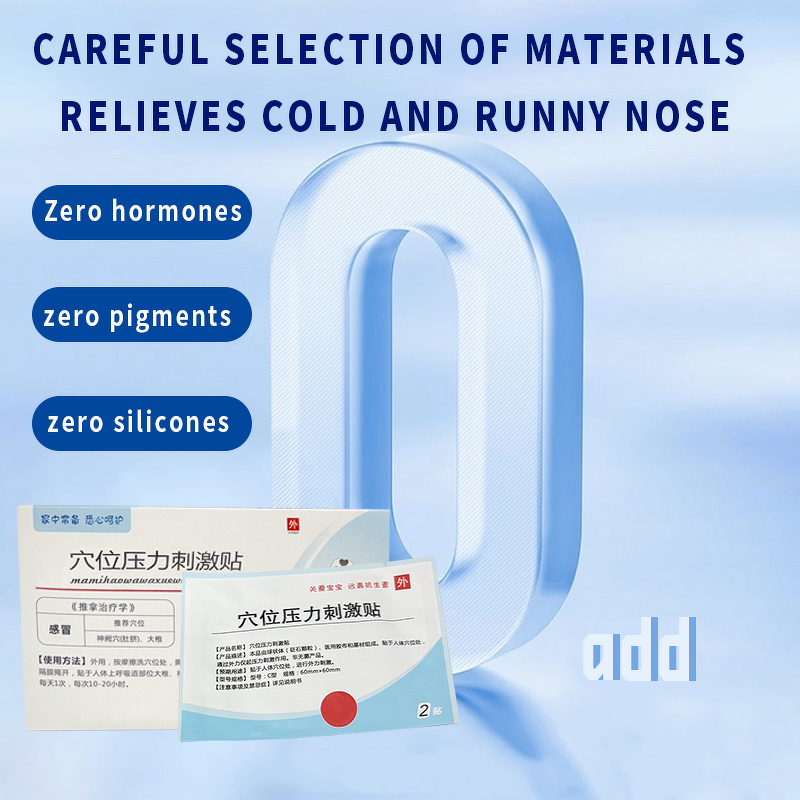 HJT Traditional Chinese Medicine Acupoint Patch Manufacturer - 60mm x 60mm, CE Certified for Cold & Cough Relief