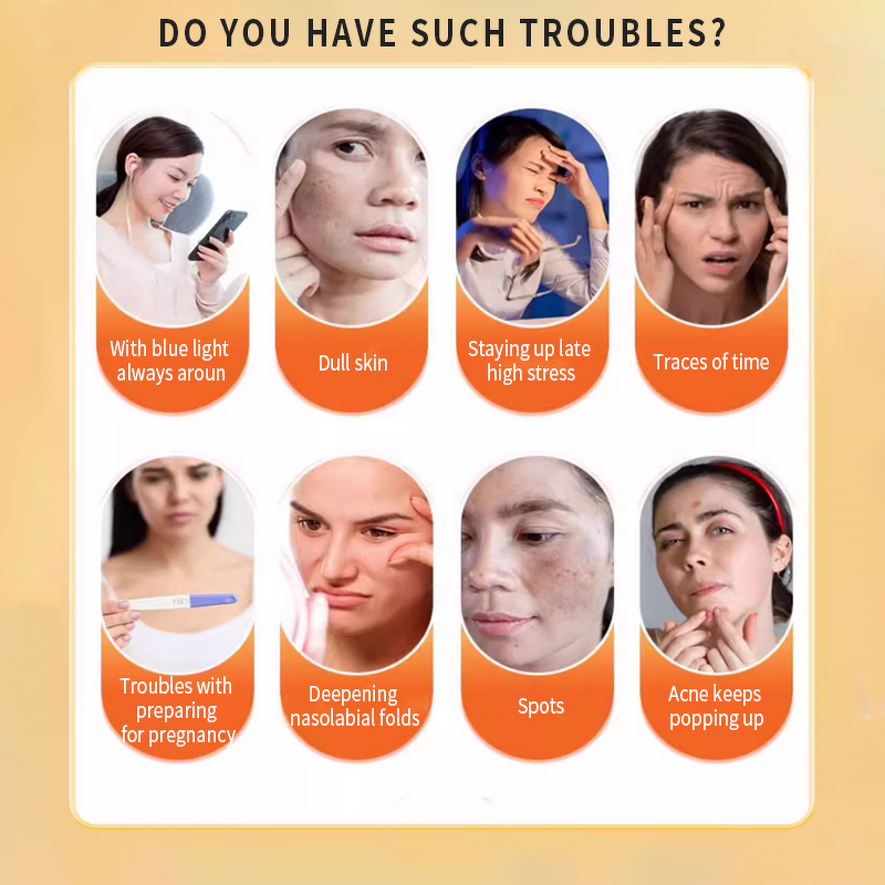 Anti-Aging Whitening Serum - 5-in-1 Vitamin C Capsules for Facial Skin Care Private Label