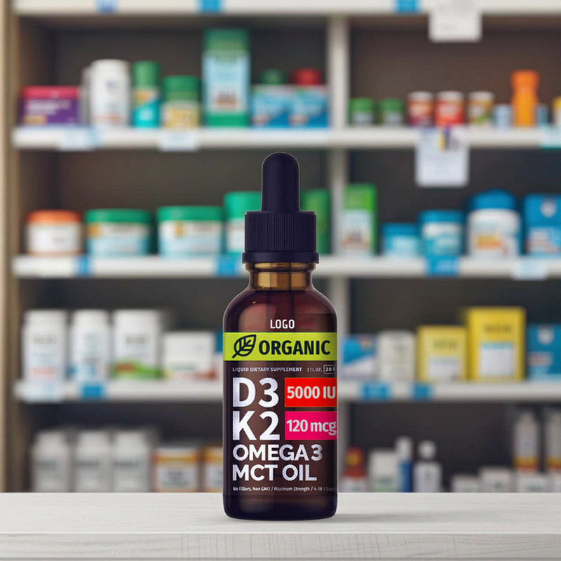 Vitamin D3 K2 Omega 3 Collagen Drops Manufacturer - OEM/ODM/OBM Oral Oil Supplements for Adults