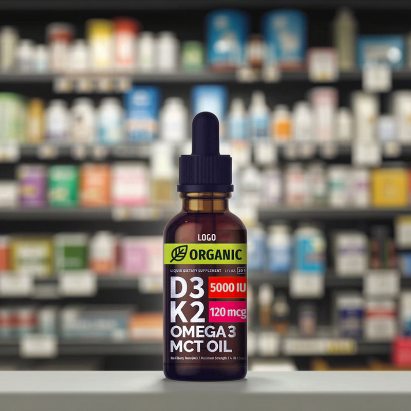 Vitamin D3 K2 Omega 3 Collagen Drops Manufacturer - OEM/ODM/OBM Oral Oil Supplements for Adults