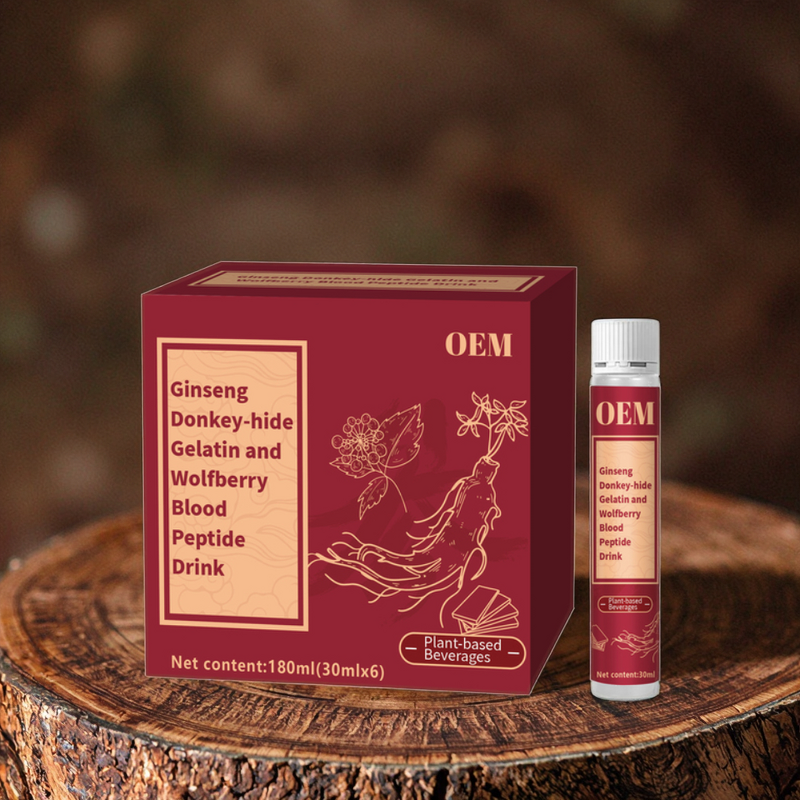Blood Peptide Drink Manufacturer - Custom Oral Liquid Formula with Ginseng, Donkey-hide Gelatin & Wolfberry