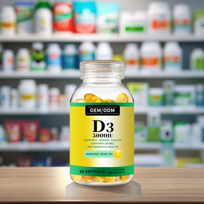 Vitamin D3 Softgel Capsules Manufacturer - 5000IU Dietary Supplement for Immune & Bone Support