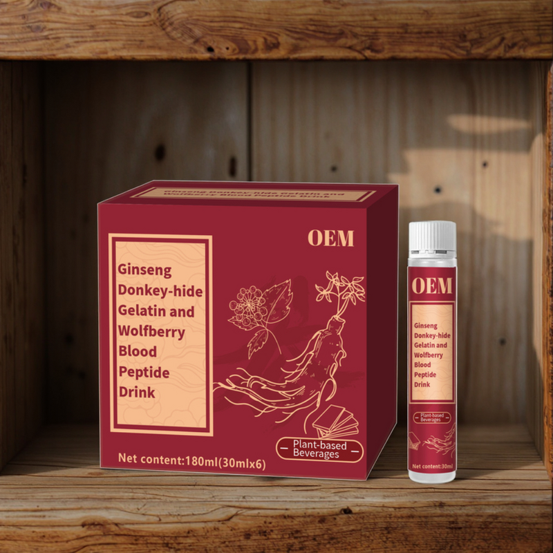 Blood Peptide Drink Manufacturer - Custom Oral Liquid Formula with Ginseng, Donkey-hide Gelatin & Wolfberry