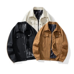 Suede Jacket Supplier - Textured Faux Suede Men's Smart Business Leisure Blazer Jacket