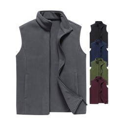 Polar Fleece Vest Manufacturer - Men's Autumn Outdoor Waistcoat Custom Embroidery Plus Size