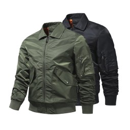 Windbreaker Factory - Custom Logo Spring Men's Varsity Jacket Lapel Collar Vintage Coach