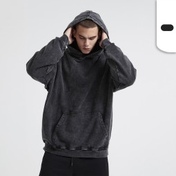 Hoodies Factory - Men's 380G Heavyweight French Terry Drop Shoulder Pullover Hoodies Custom