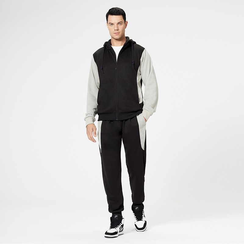 Designer Tracksuits Supplier - Wholesales Hooded Sweat Jacket Jogger Pants Two Pieces Custom