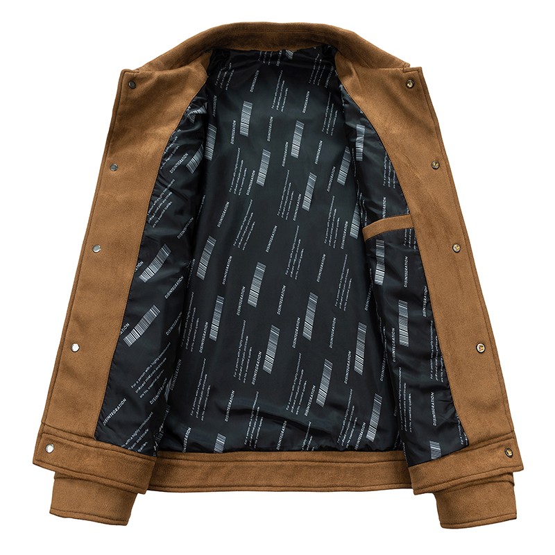 Suede Jacket Supplier - Textured Faux Suede Men's Smart Business Leisure Blazer Jacket