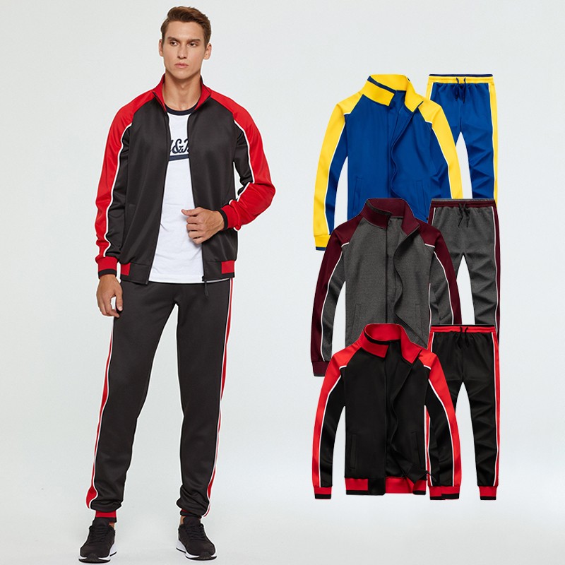 Fitness Tracksuits Manufacturer - 2 Piece Jogger Set Custom Logo Sweat Jacket Pants Outfit