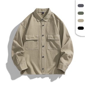 Casual Shirts Manufacturer - Spring Smart Cotton Chino Washed Leisure Full Sleeve Custom Logo