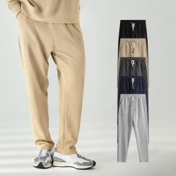 Waffle Pants Manufacturer - Straight Leg Waffle Lattice Cotton Knitted Jogger Pants High Quality