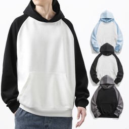 Embroidered Hoodies Manufacturer - Unisex Drop Shoulder Oversized Polyester Pullover Hoodies