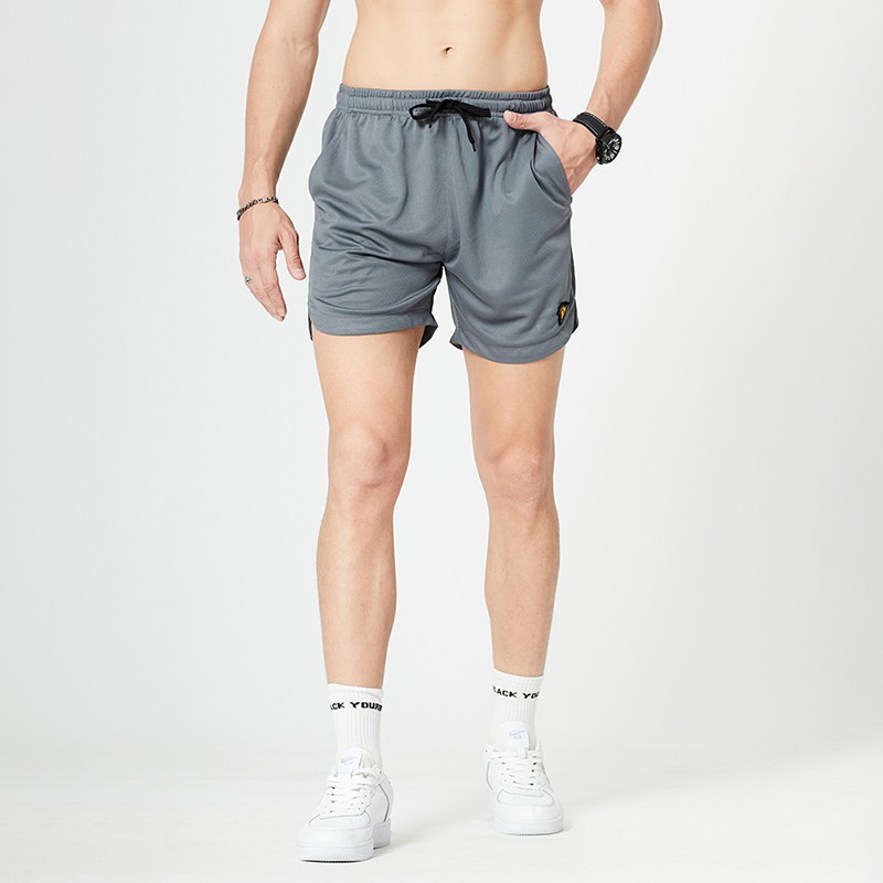 Gym Shorts Supplier - Custom Men's Bright Colors Polyester Mesh Jogging Above Knee Shorts