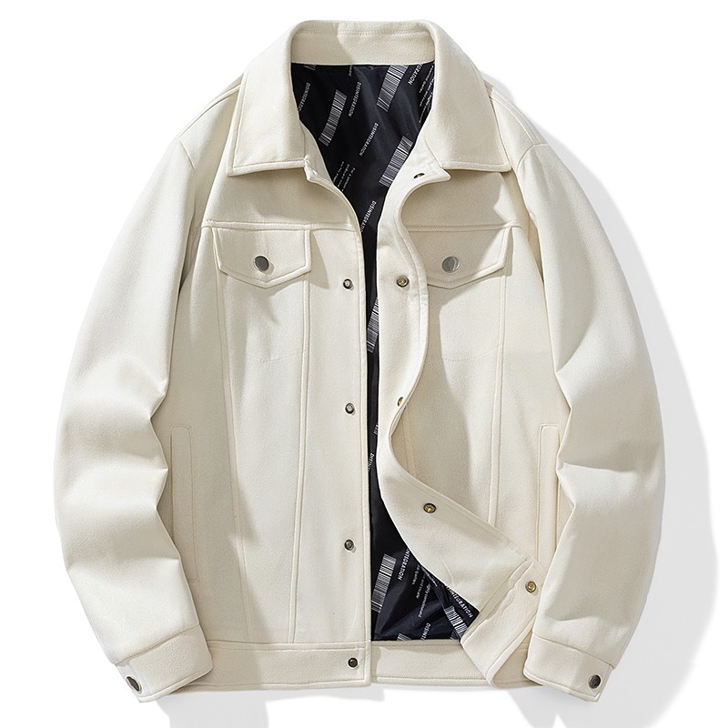 Suede Jacket Supplier - Textured Faux Suede Men's Smart Business Leisure Blazer Jacket