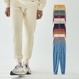 Cotton Sweatpants Supplier - Custom Logo Unisex Colorful Mid-weight Cotton Joggers Casual