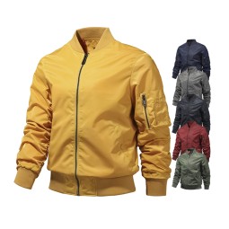 Bomber Jacket Factory - Custom Logo Men's Breathable Baseball Collar Pattern Varsity Jackets