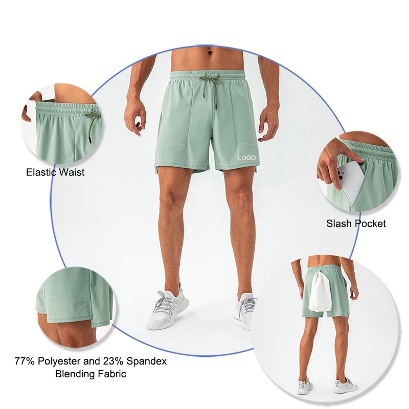 Gym Shorts Supplier - Custom Logo Men Summer Cool Breathable Jogger Shorts Towel Hanger