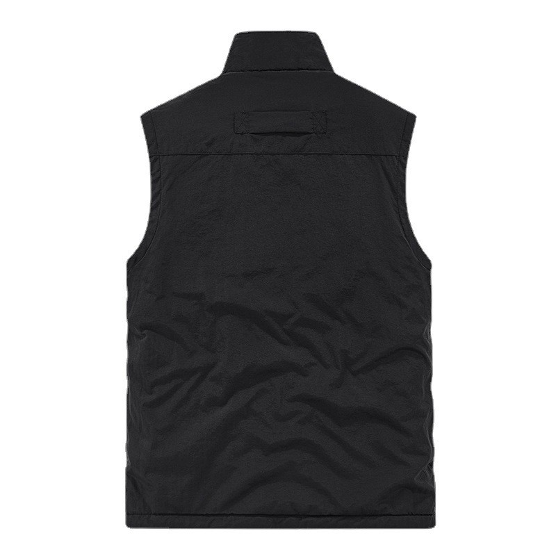 Utility Vest Factory - Men's Practical Soft Shell Reversible Stand Collar Polar Fleece Vest