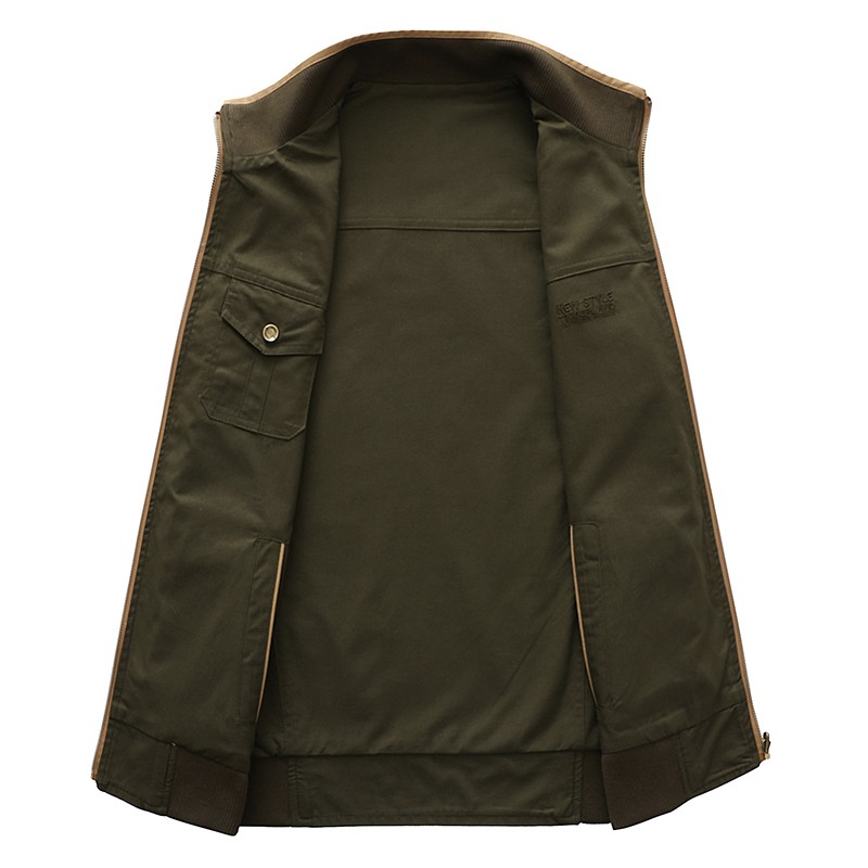 Reversible Vest Manufacturer - Men's Outdoor Multiple Pockets Two-side Cotton Sleeveless