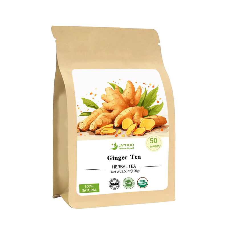 Organic Ginger Tea Manufacturer - Custom Blends in Corn Fiber Tea Bags for Stomach Health