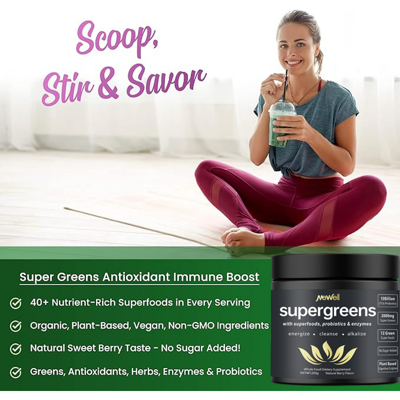 Supergreens Powder Manufacturer - Organic Antioxidant Immunity Additives for Adults