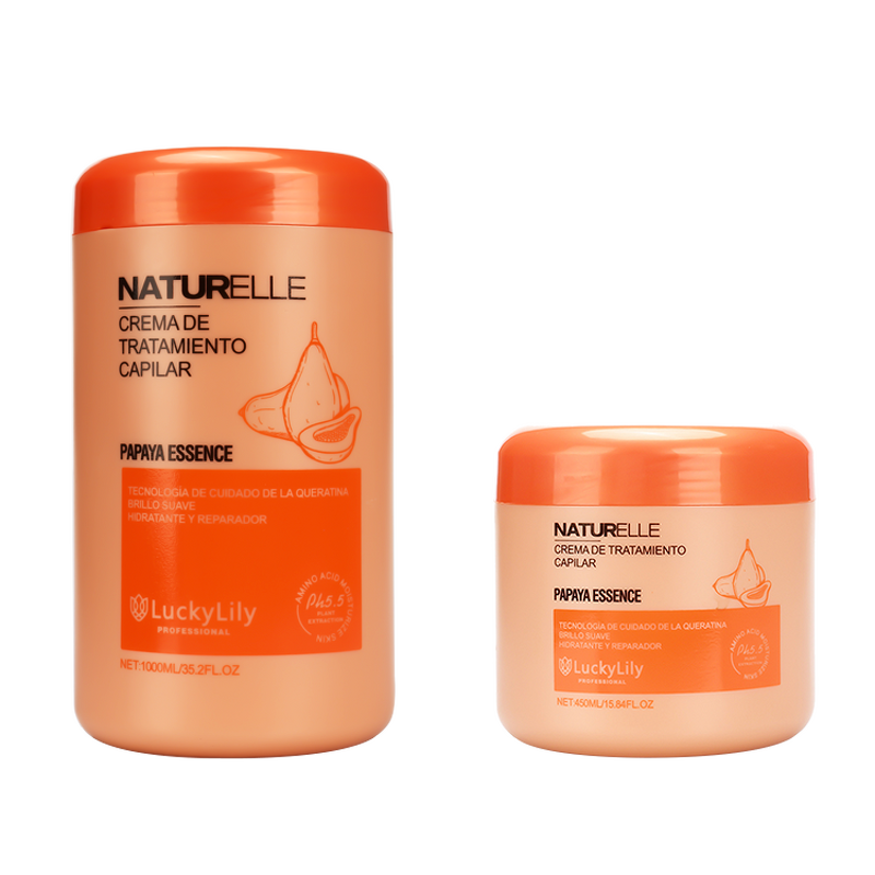 Keratin Hair Treatment Cream - Papaya Collagen & Argan Oil for Dry Damaged Hair