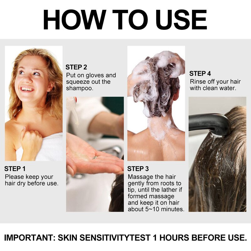 Plant Bubble Hair Dye Manufacturer - Black Hair Dye 500ml for White Hair Coverage, Non-Stick Scalp Formula