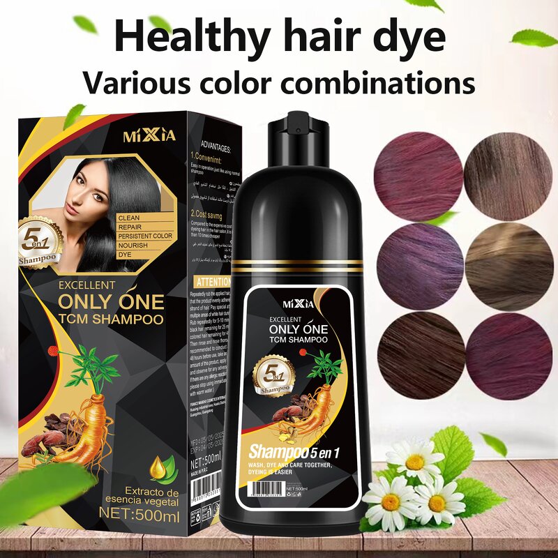 Black Hair Dye Manufacturer - Plant-Based Formula Covers Gray Hair with Black Bubble Paste