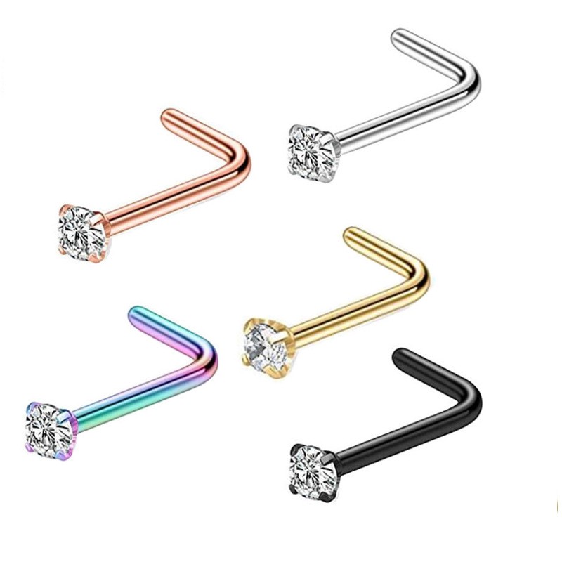 Nose Piercing Jewelry Manufacturer - 316L Stainless Steel Straight Pole Ring