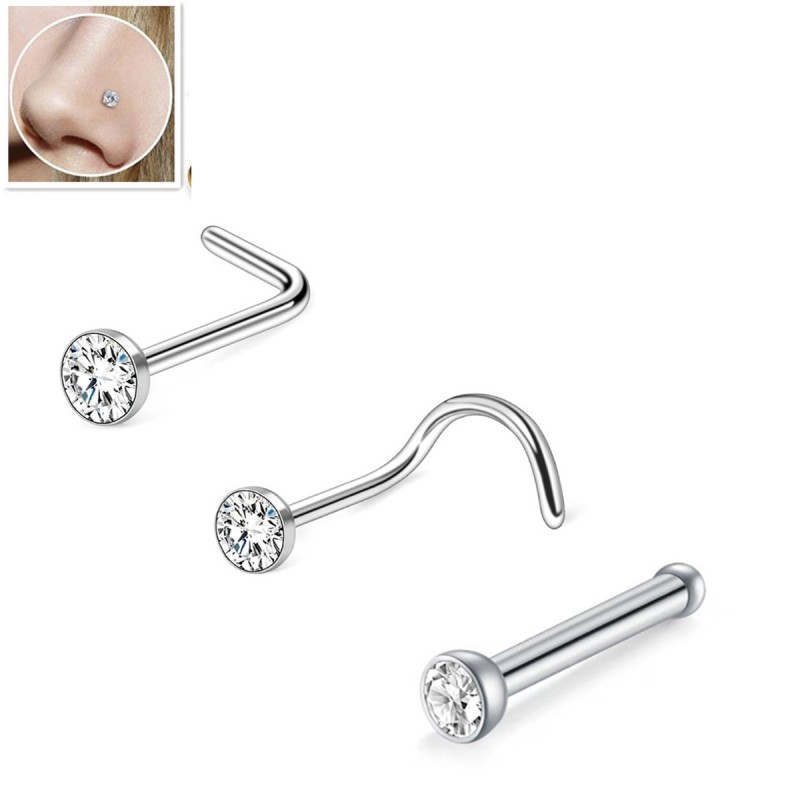 Nose Piercing Jewelry Factory - Ring Shape Silver Nose Ring