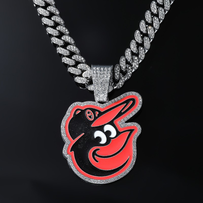 Sports Pendant Manufacturer - Alloy Cuban Chain Team Pendant Necklace