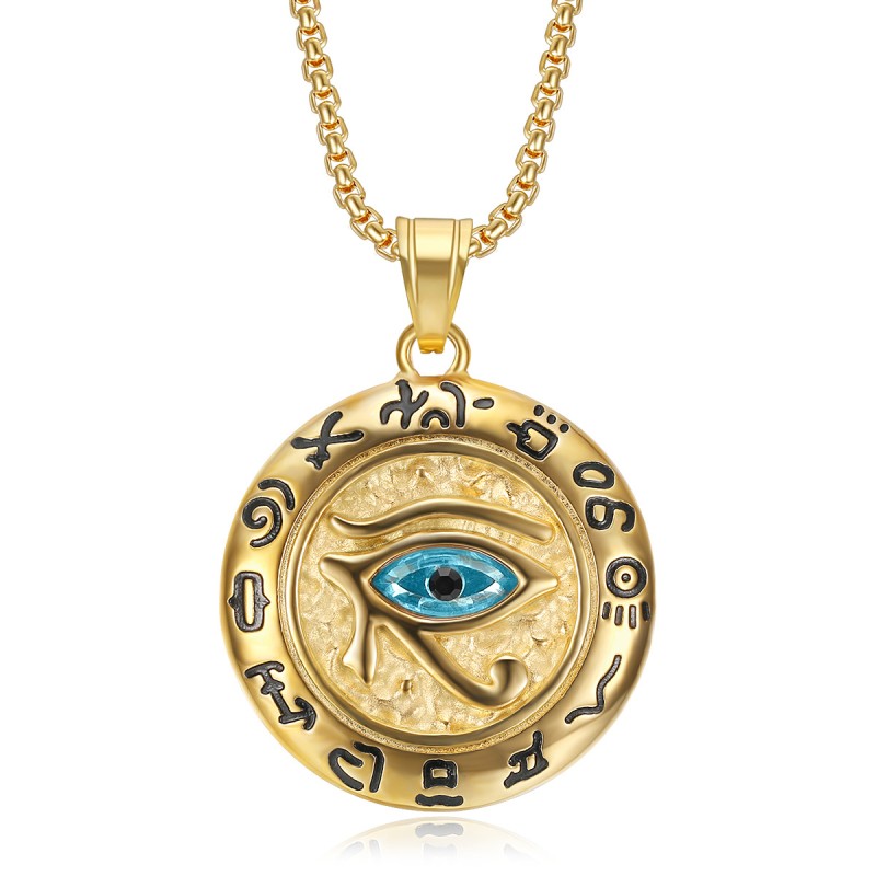 Eye of Horus Factory - Titanium Steel Gold Plated Hip Hop Pendant