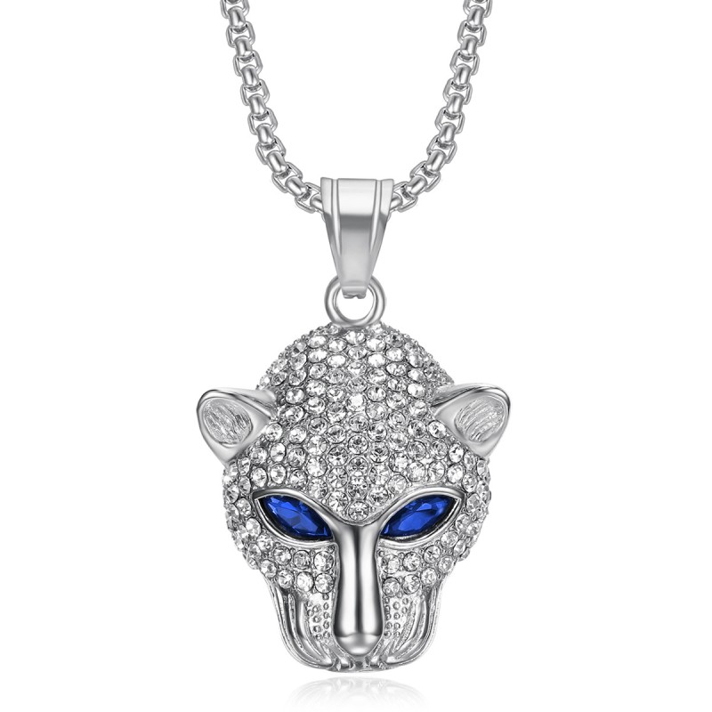 Leopard Pendant Supplier - Stainless Steel Animal Color Eye Pendant