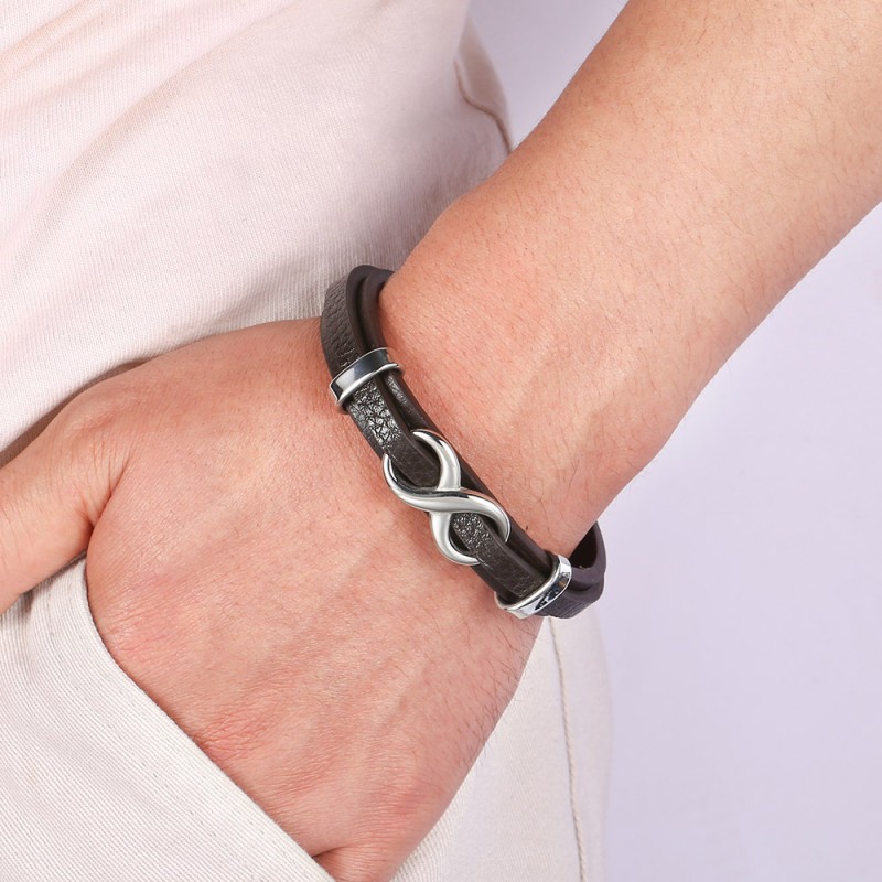 Leather Bracelet Manufacturer - Retro Punk Stainless Steel Bangle