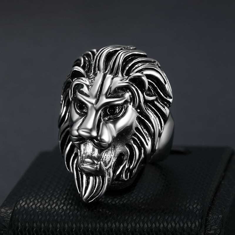 Lion Head Ring Supplier - Stainless Steel Personalized Hip Hop Ring