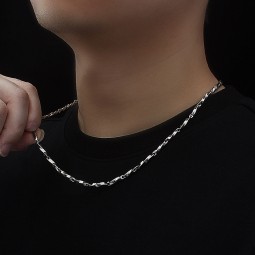 Choker Chain Supplier - Stainless Steel Twisted Link Chain Necklace
