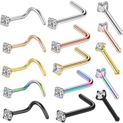 Nose Piercing Jewelry Manufacturer - 316L Stainless Steel Straight Pole Ring