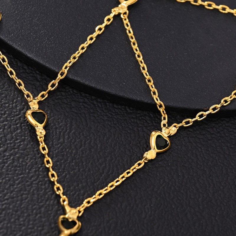 Hand Chain Bracelet Manufacturer - Mesh Heart Finger Ring Bracelet for Women