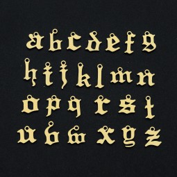 Initial Pendants Factory - Stainless Steel Alphabet Letter Charms