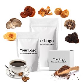 Mushroom Coffee Manufacturer - Blended with 10 Mushroom Extracts & Arabica Coffee Powder