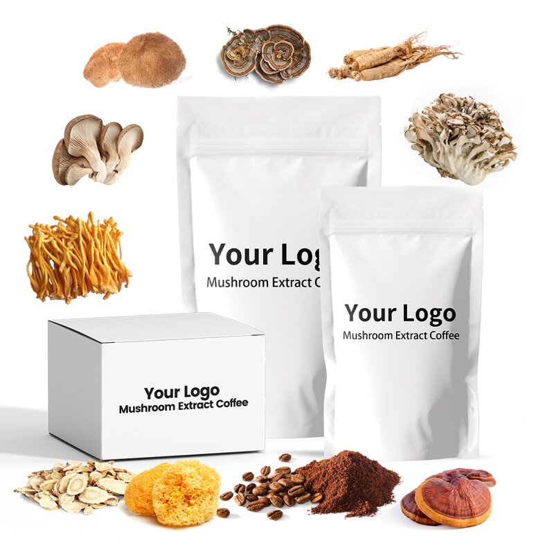 Organic Arabica Coffee Beans Manufacturer - 100% Organic with Mushroom Extract Mix for Drinking