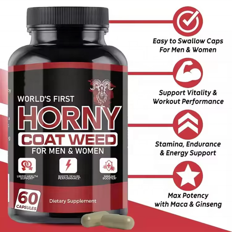 Natural Horny Goat Weed Capsules Manufacturer - Private Label OEM Sports Nutrition Supplement for Libido