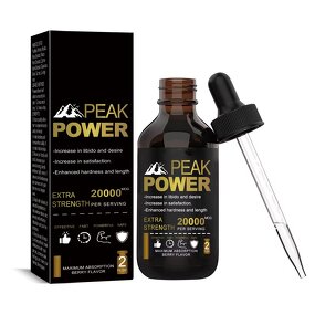 Peak Power Liquid Drops for Men - Stress Relief & Energy Booster Supplement