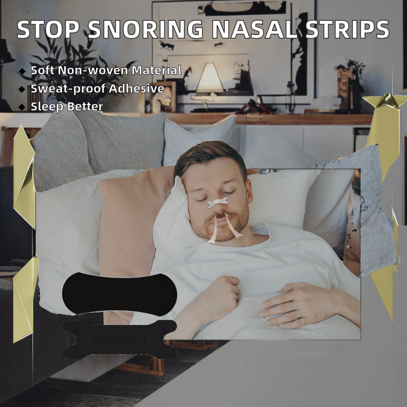 Nasal Strips Manufacturer - Anti-Snoring Patches with Anti-Sweat Glue, Non-Woven Fabric, Model NS28