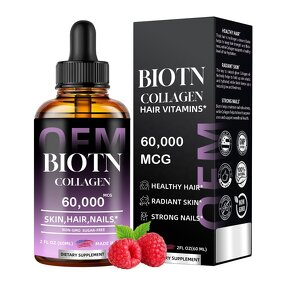 Biotin Collagen Liquid Drops Manufacturer - OEM ODM Hair Growth Supplements for Adults
