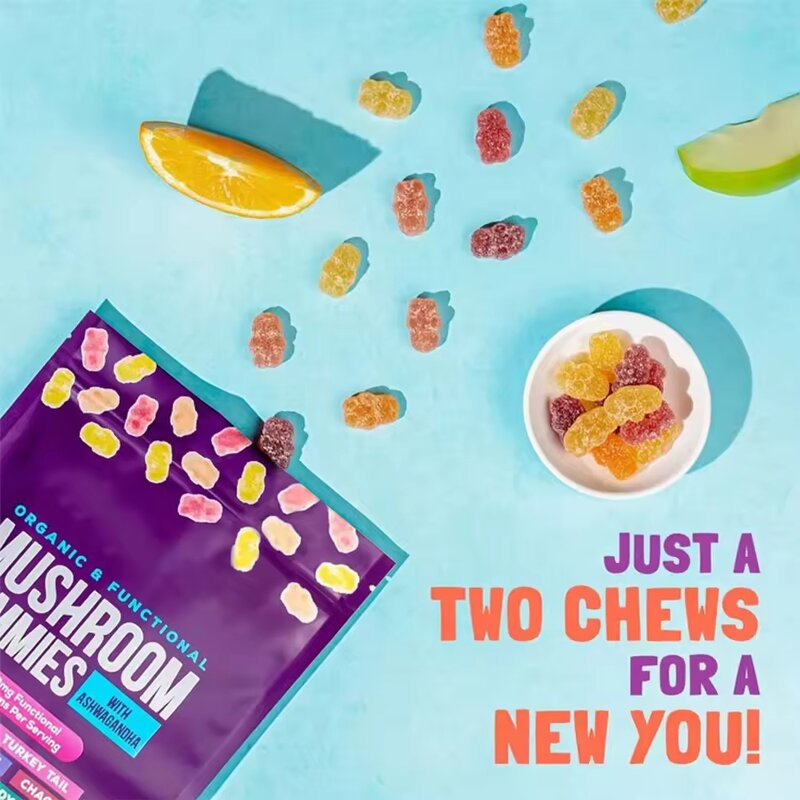 Mushroom Gummies Manufacturer - Bears Shape with Ashwagandha Dietary Supplement
