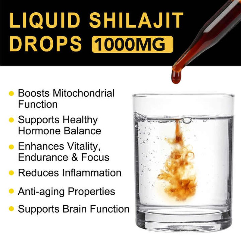 Organic Herbal Shilajit Extract Drops Manufacturer - Fast Energy Booster for Adults