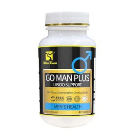 Go Man Plus Herbal Supplements - Organic Maca Root Ginseng Tablets for Adult Vitality