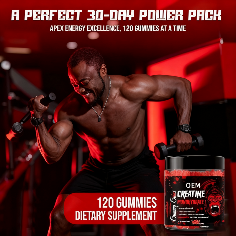 Creatine Gummies Manufacturer - OEM Muscle Builder Pre-Workout Sports Nutrition